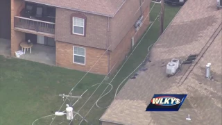 RAW AERIALS: Fire at Jeffersonville apartment complex