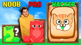 NOOB vs PRO vs HACKER in PUZZLE CATS! Prezley