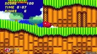 Knuckles in Sonic 2 - Emerald Hill Zone