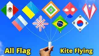 All country flag kites , how to make paper kite , patang kese banate he , 15 Aug indian tiranga flag