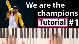 Como tocar "We are the champions"(Queen) - Parte 1/2 - Piano tutorial y partitura