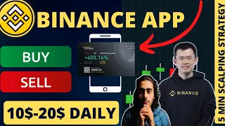 Binance Mobile Trading 2023 |Binance app se paise kaise kamaye |  5 Min Crypto scalping Strategy