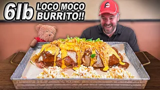 Aina Grill's Overstuffed 6lb Hawaiian Loco Moco Burrito Challenge in Waipahu, Hawaii!!