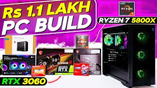 Rs 1.1 Lakh Gaming / Streaming / Editing PC Build 2023 | AMD Ryzen 7 5800X & MSI RTX 3060 GAMING X