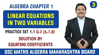 Linear Equations in Two Variables Practice Set 1.1 Class 10 | Maharashtra SSC Board | Dinesh Sir