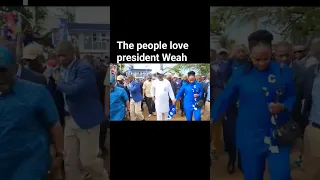 The love is too much🥰Pres.George Weah🥰#liberia_news#executive#viralshorts