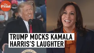 Is there something wrong with her?: Donald Trump mocks Kamala Harris's laugh