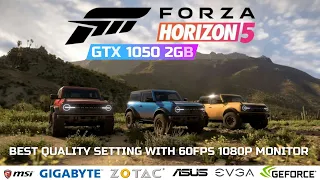 FORZA HORIZON 5 Best Optimal Settings For GTX 1050 2gb With 8gb Ram To 1080P 60FPS....!