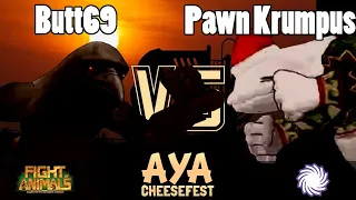 Butt69 (Crowrilla) vs Pawn Krumpus (Muscle Beluga) - AYA Cheesefest: Fight of Animals