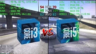 i3 7100 vs i5 7400 - Test in 5 games | 8GB + 1050 Ti 4G