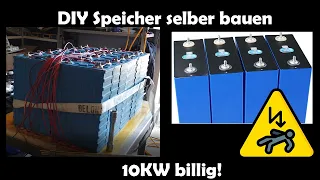 DIY: Hybrid Wechselrichter + 10kWh Batterie & das richtig günstig - Speicher/Batterie selber bauen!