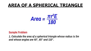 Area of a Spherical Triangle