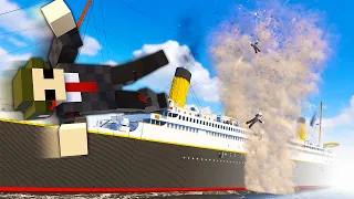 TORNADO Causes Titanic Ship to Sink - Teardown Mods Gameplay