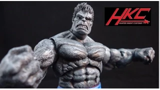 Custom GREY HULK repaint Marvel Universe colors action figure review by Hunter knight customs