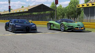 Bugatt Chiron Mansory Centuria vs  Alfa Romeo Furia at Monza Full Course