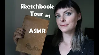 Sketchbook Tour from 2017, Binaural ASMR, Soft-Spoken and Whispering, with page turning sounds