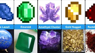 Minecraft ores and minerals in real life   2022 Comparison