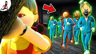 Squid Game 🟢 Green light Red light 🔴 Ice Scream, Granny, Scary Teacher ★ funny horror animations
