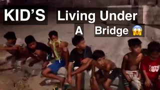 Street Kids Living Under A Bridge, In Manila
