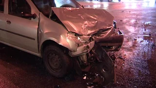 ДТП с участием семи авто на Героев Труда - одну из машин разорвало на части - 05.01.2017