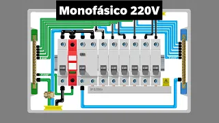 Quadro MONOFÁSICO 220V, como dimensionar e instalar os componentes (passo a passo).