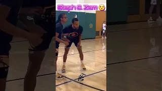 Steph Curry & Zamareya Jones  at Curry Camp #stephcurry #zamareyajones #currycamp