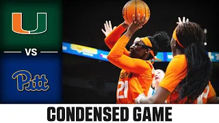 Miami vs. Pitt Condensed Game | 2022-23 ACC Women’s Basketball