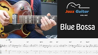 Blue Bossa - Melody and Jazz Guitar Improvisation (Tabs)