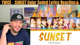 TWICE- "SUNSET" (B-Side) Color Coded Lyrics Reaction!