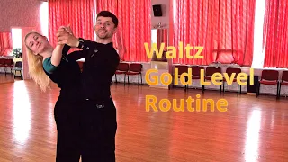 Waltz Gold Level Choreography | Natural Spin Turn, Turning Lock, Wing