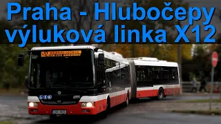 Autobusy SOR NB18 Praha - Hlubočepy | výluková linka X12 | 10/2022