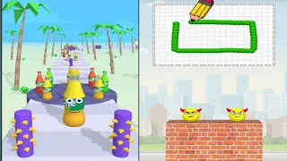 Draw To Smash: Logic Puzzle Vs Juice Run Gameplay Video