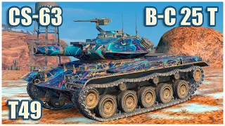 CS-63, BatChat 25t & T49 • WoT Blitz Gameplay