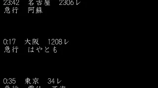 リアル国鉄時代の国鉄広島駅1961年の時刻表