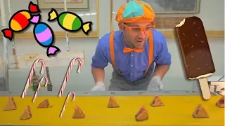 Blippi Tours the Chocolate Factory | Learn about Food for Children