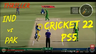 Cricket 22 PS5 India vs Pakistan Thriller 5 over match Online multiplayer l Playing first time 🔥😍