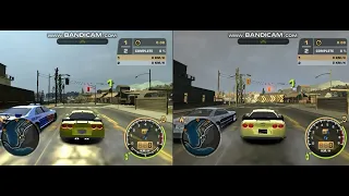 Chevrolet Corvette challenge - Junkman C6 VS Bonus C6R - NFSMW Dunwich&Hills speedtrap race 2 in 1