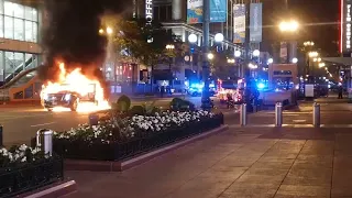Cadillac Escalade set on fire outside Chicago Theatre | ABC7 Chicago