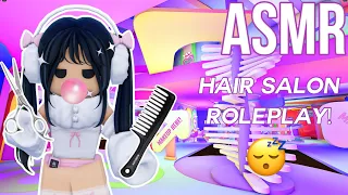 Roblox ASMR ~ hairstylist cuts your hair ROLEPLAY ✂️💗 (gum chewing, scissor sounds, hair brushing)