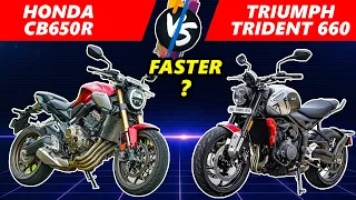 Honda CB650R vs Trident 660 comparison | Trident 660 vs CB650R race