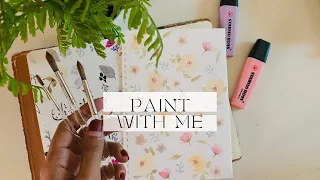 Paint With Me | (Beginner Friendly) Easy Floral Watercolor Art💐| Arteza