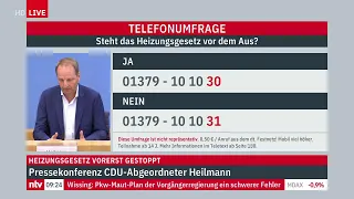 LIVE: Pressekonferenz der CDU zum verschobenen Heizungsgesetz