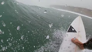 A Summer Haze Of Mist. Spooky Solo Surf! Surfing POV