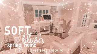 - soft blush no gamepass spring house - 39k -|| Roblox , Bloxburg ||