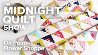 Scrappy On Point Triangle Quilt (an FMQ Love Story) | Midnight Quilt Show with Angela Walters