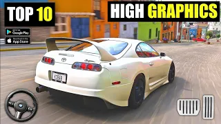 Top 10 OPEN WORLD Car Games Like Forza Horizon For Android | HIGH GRAPHICS