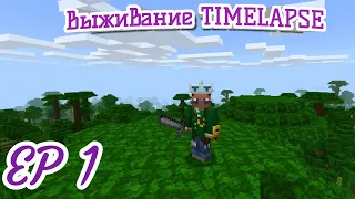 Minecraft Survival Timelapse | Майнкрафт выживание таймлапс | Episode 1 #Minecraft