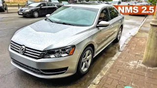 Passat B7 NMS 2.5 - БЕЗ КОВРИКОВ, НОМЕРНЫХ РАМОК, с КРАШЕННЫМ рулем - по ВЕРХУ рынка! Пассат б7 НМС