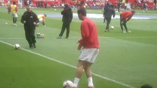 United and Ronaldo Warm Up - Manchester Derby May 2009