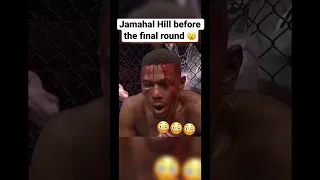 Champ Jamahal Hill before the final round 😳 #kickboxing #mma #boxing #combat #mmafighters